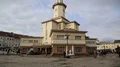 People near Ratusha or Town Hall in Ivano-Frankivsk city, Ukraine HD Footage