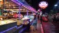 People near seafood restaurant in Pattaya, Thailand HD Footage