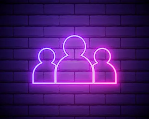 People neon icon. Elements of web set. Simple icon for websites, web design,  스톡 일러스트