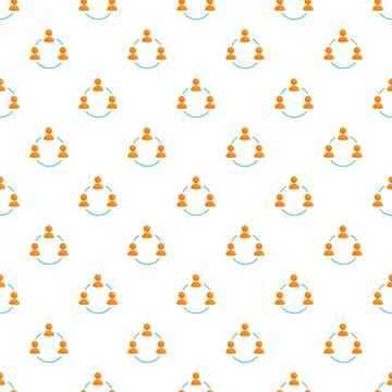 People network collaborating in a teamwork pattern background Stock Illustration