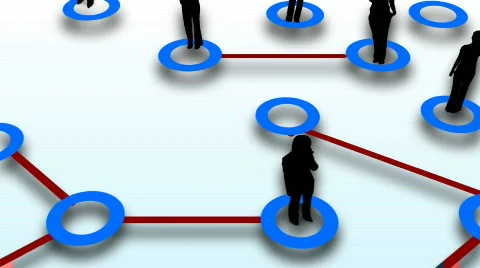 People network connection Stock Footage