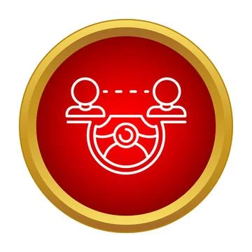 People network connection sharing information inside red circle Illustration
