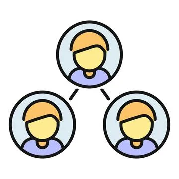 People network connection structure team management icon イラスト素材