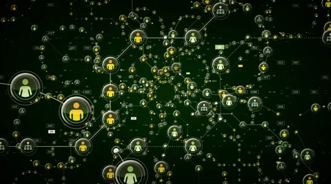 People Network Data Green Video stock 64408843