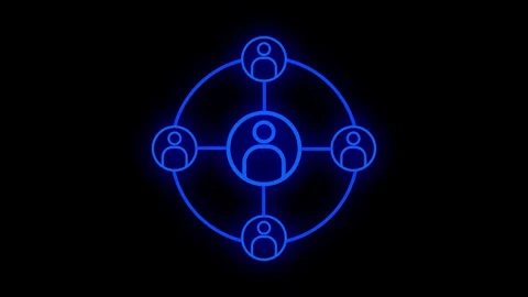 People network growing organically in digital space with glowing lines conn.. Stock-Footage 342698862