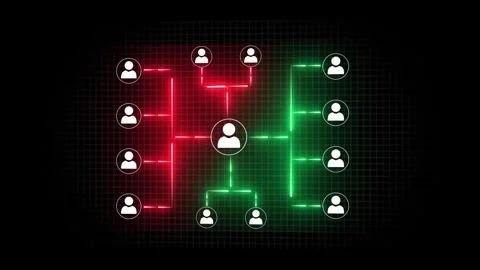 People network icon on black background. digital networking interface conne.. Stock Footage 308849244