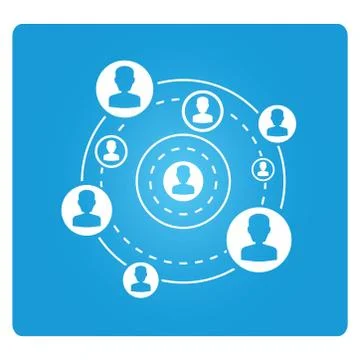 People network icon Illustrazione stock