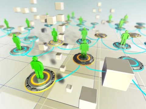 People Network Stock Illustration
