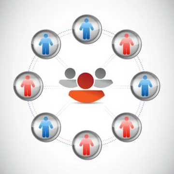 People network illustration design Illustrazione stock
