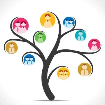 People network tree Stock Illustration