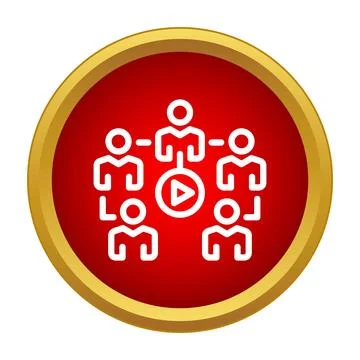 People network viewing shared video content イラスト素材