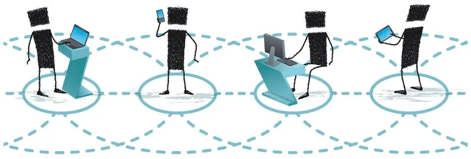 People networked Stock Illustration