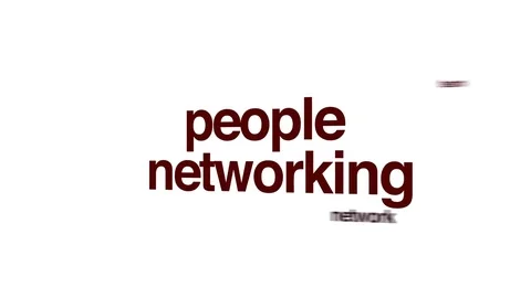 People networking animated word cloud. Stock Footage 69947219