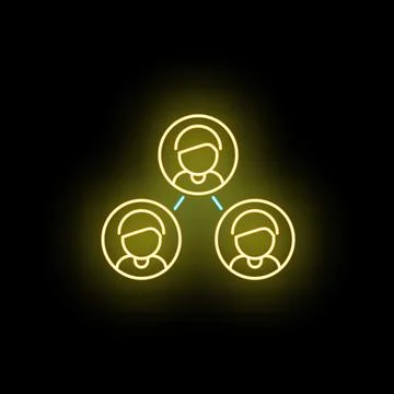 People networking neon sign creating community connection Illustrazione stock