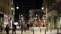 People on the night street in Ivano-Frankivsk city, western Ukraine HD Footage