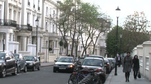People in Nottinghill Stock Footage 24764962