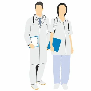 People occupation doctors full length Stock Illustration