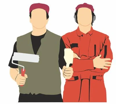 People occupation painter 스톡 일러스트