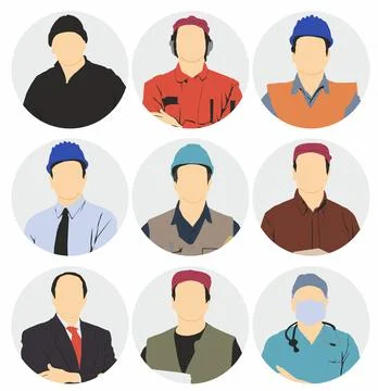 People occupation professionals users profile イラスト素材