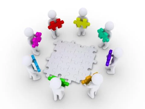 People offering solution Stock Illustration