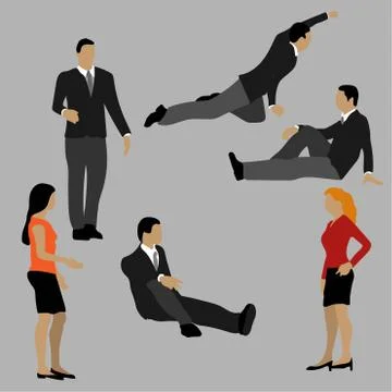 People in office clothes vector image eps 10. Stock Illustration