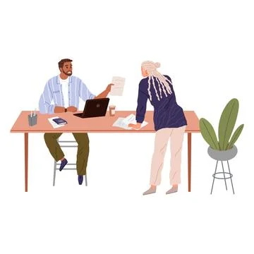 People office work. Office workers play crucial role in smooth functioning of 스톡 일러스트