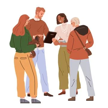 People office work. Office workers prioritize tasks and manage their time Illustrazione stock