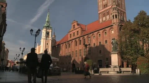 People in the old town Video stock 21759187