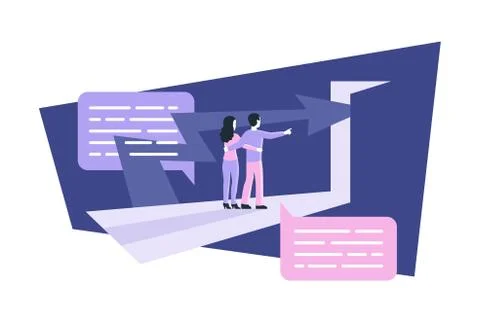 People opening door with light inside Stock Illustration