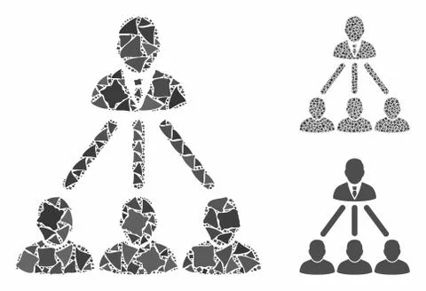 People organization structure Composition Icon of Bumpy Elements Illustrazione stock