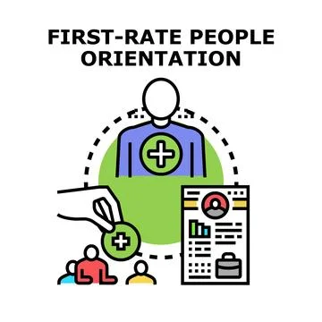 People orientation recruitment onboarding development conceptualizing talent Stock Illustration