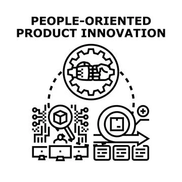 People oriented product innovation concept integrating human experience 스톡 일러스트