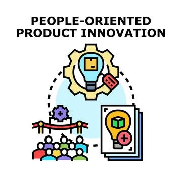 People oriented product innovation process and development Stock Illustration