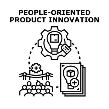 People oriented product innovation process and development Stock Illustration