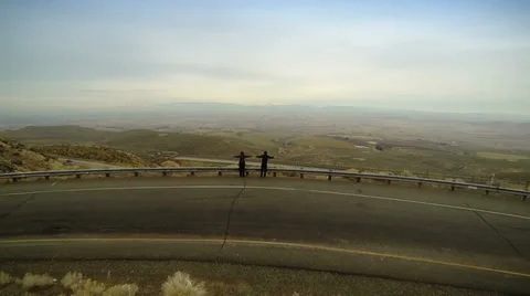 People over freeway Stock Footage 33421096