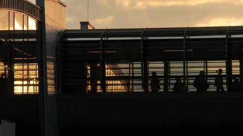 People on an overpass Stock Footage 118058635