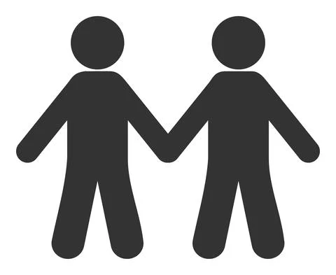 People Pair Vector Icon Flat Illustration Stock Illustration