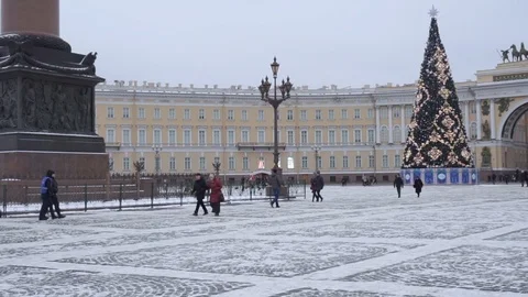 People on Palace square Stock Footage 101281480