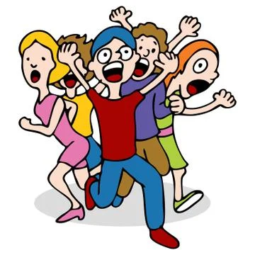 People panicking Stock Illustration