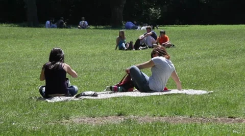 People at park Stock Footage 8685072