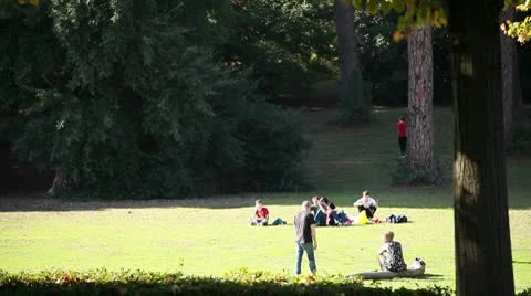 People at park Stock Footage 8923974