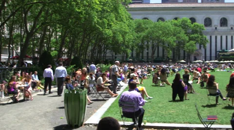 People in a park Stock Footage 32240140