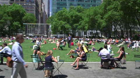 People in a park Stock Footage 32240403