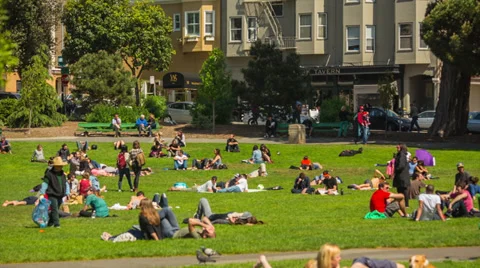 People in the park Stock Footage 36518395