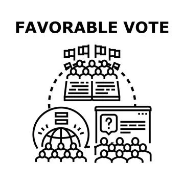 People participating in global voting and election process Ilustración de archivo