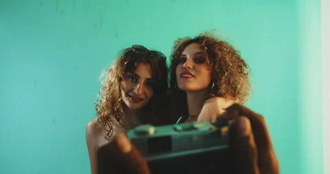 People partying in confetti. Stock Footage 204970853