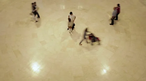 People passing mall  Stock Footage 4195106