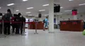 People at passport checkpoint at Thailand-Cambodia state frontier HD Footage