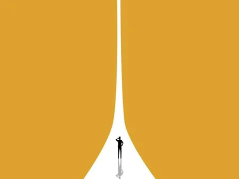 People on the path to a growing future Illustrazione stock