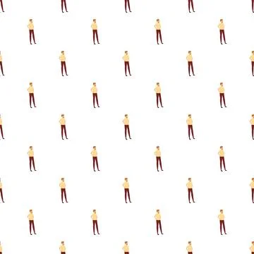 People pattern creating repeating seamless background design Stock Illustration